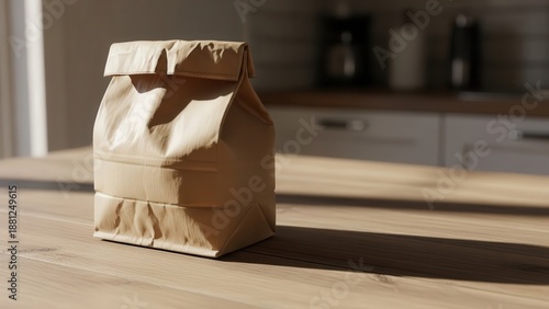 Paper Bag on Kitchen Counter.