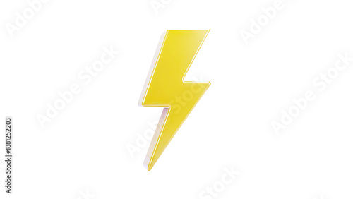 Free Download Yellow 3D Lightning Bolt Icon - GFXLoad