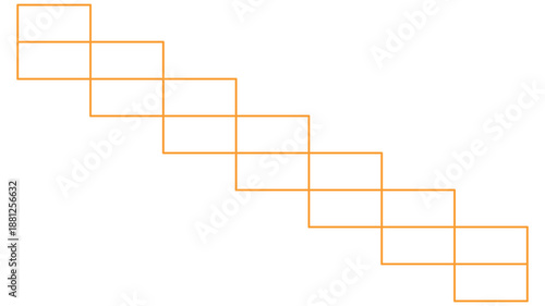 Geometric Abstract Orange Line Pattern, Minimalist Diagonal Square Grid Background, Creative Vector Illustration, EPS 10 Fully Editable.