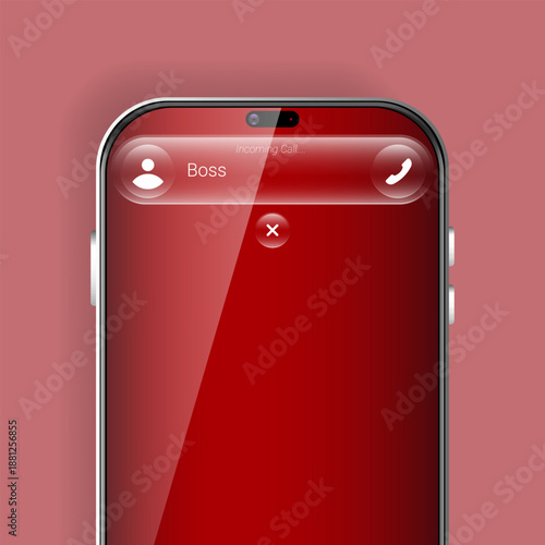Transparent Incoming Chat Notification Smartphone UI Design