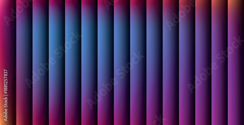 Abstract Purple and Blue Gradient Vertical Bar Background, Modern Colorful Geometric Stripe Pattern, Creative Vector Illustration, EPS 10 Fully Editable.