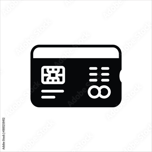 Credit Card icon. For financial transaction. For web design, APP, and UI. Vector illustration on white background.