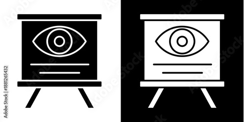 Vision Board Icon Set White Glyph Style Collection
