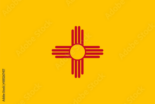 new mexico usa state simple flag vector illustration