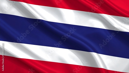 Free Download The National Flag of Thailand Waving in the Wind. - GFXLoad