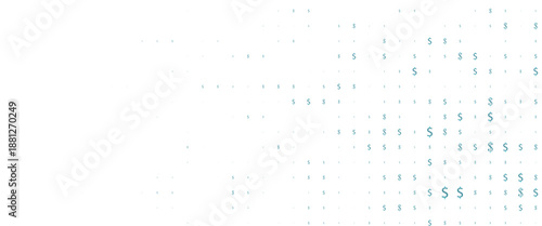 Light BLUE vector background with signs of dollars. Abstract illustration with colored financial, cash symbols. The pattern can be used for ad, booklets, leaflets of banks