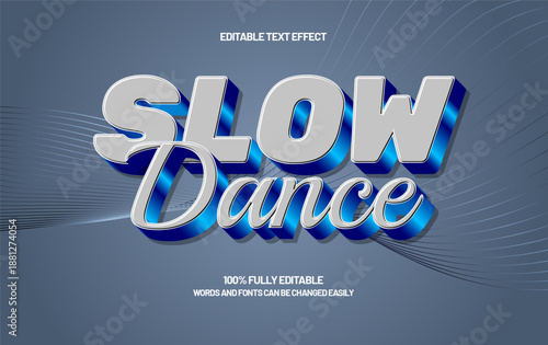 Slow Dance Editable Text Effect – Modern Neon Typography for Party, DJ, and Festival Design