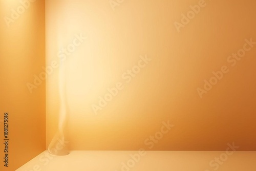 empty room with yellow wall