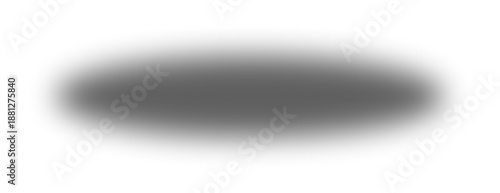 Billede på lærred Soft oval shadow isolated on transparent background