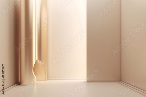 open door in a room