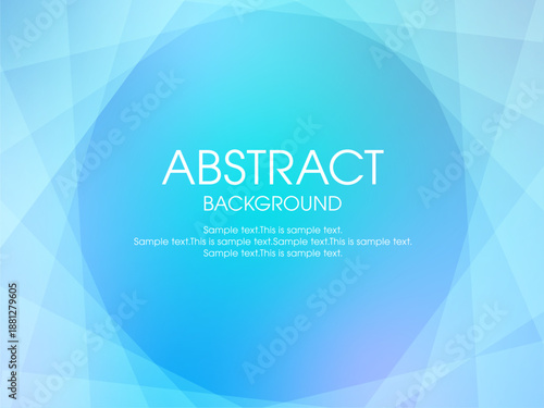 フロストガラス効果とブルーのグラデーションを伴う、抽象的な幾何学背景