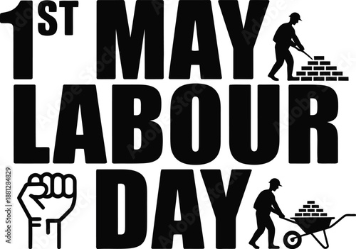 1st May Labour Day Celebration with Workers and Symbols
