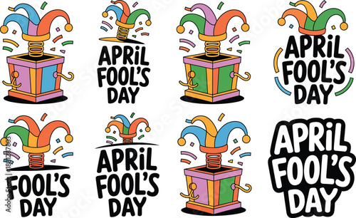 April Fool's Day Jack-in-the-Box and Typography