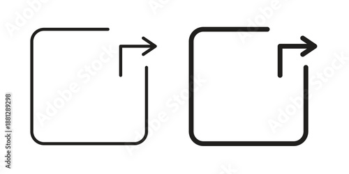 Share icons collection. Thin linear and black flat icons