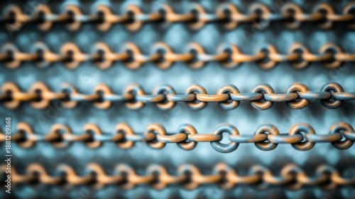 Wallpaper Mural Intricate chain design close up view of multiple interconnected metal links detailed view of numerous linked metal chain segments. Torontodigital.ca