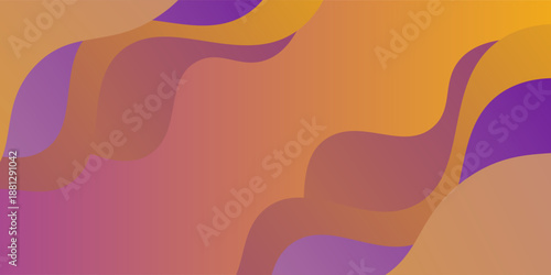 Colorful abstract background with gradient smooth wave lines. Modern vector design