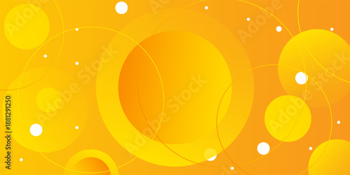 yellow abstract background with circle shapes and wavy line. vector illustration eps10