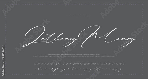 Elegant Script Font Alphabet Typography 