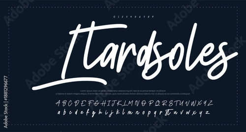 signature Font Calligraphy Logotype Script Brush Font Type Font lettering handwritten 