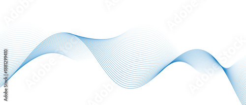 abstract creative blue white blend wave line background.