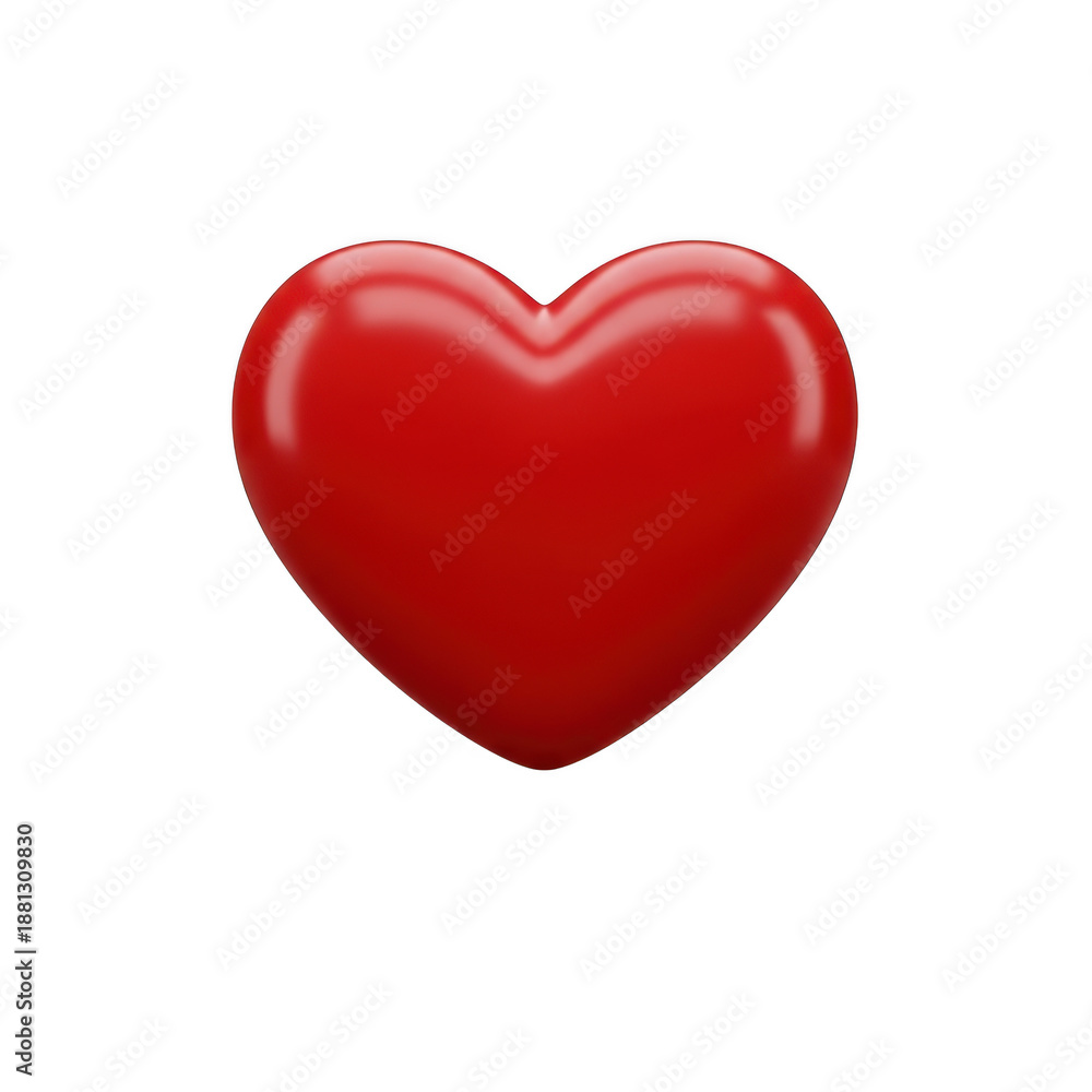 Fototapeta premium Red heart icon isolated on transparent background