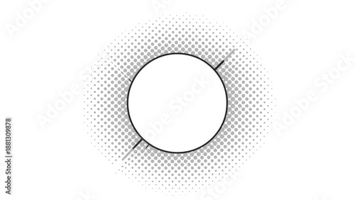 Circle with dotted pattern around edge.