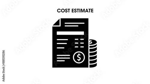 Black and white cost estimate document.