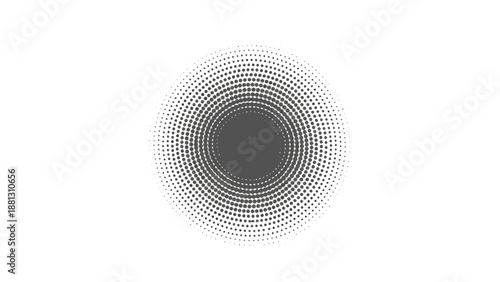 Black and white circular dot pattern.