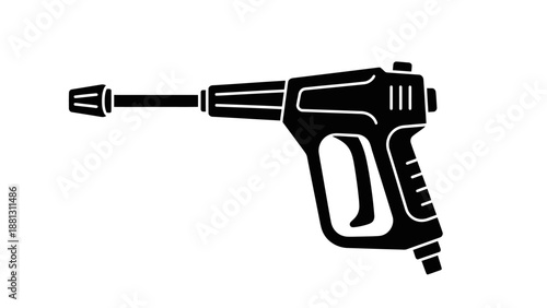 Black and white power drill tool.