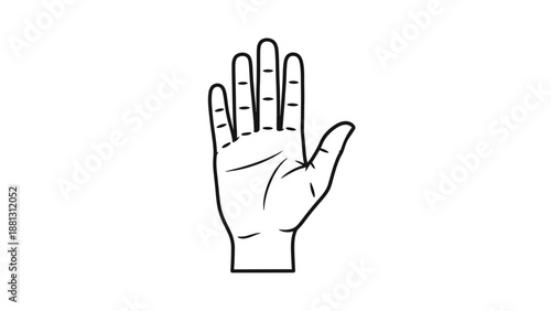 Hand with fingers spread apart.