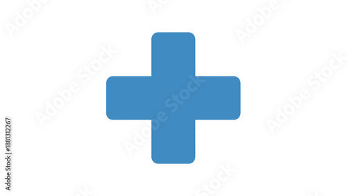 Blue Cross Medical Symbol Sign.