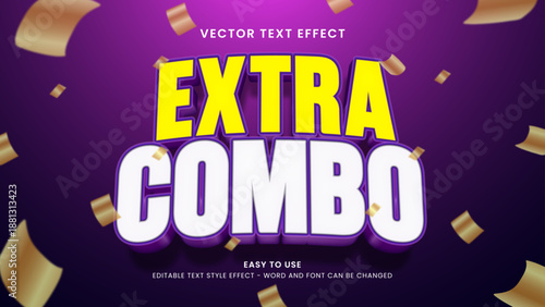 extra discount editable text effect 3d