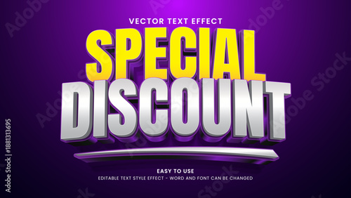 special discount editable text effect