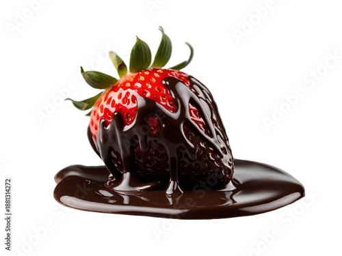 Chocolate Dipped Strawberry. Generative Ai