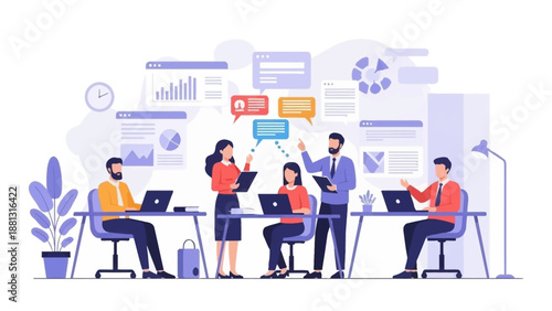 Team Collaboration and Communication in Office.