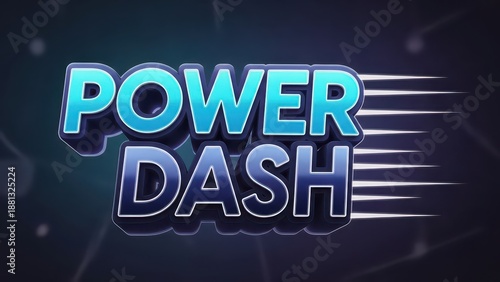Power Dash Text Effect with Speed Lines and Gradient Colors.