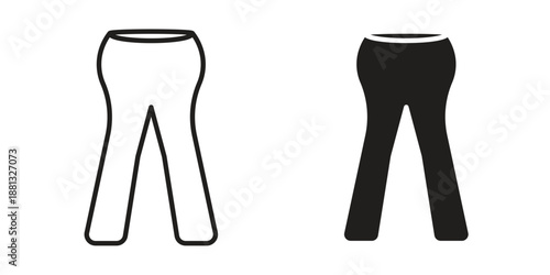 Flare pants icons for web developers and designers,