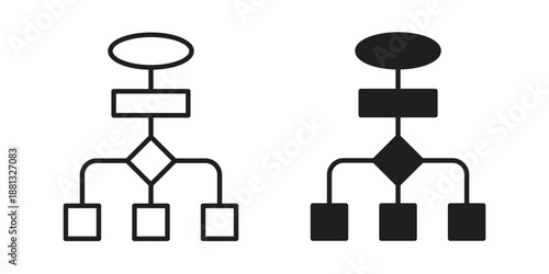 Flowchart icons for web developers and designers,