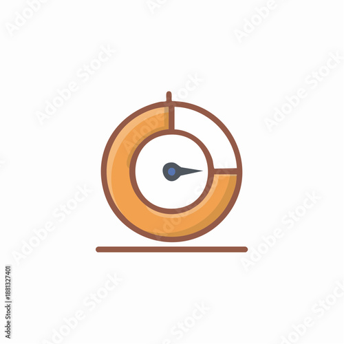 Gauge Graphic: Measuring progress, success or speed in circular dashboard illustration