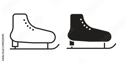 Ice skating icons for web developers and designers,