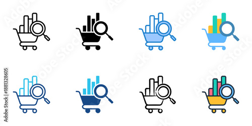 Procurement Audit icons set multiple style collection. Editable stroke 
