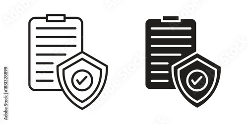 Insurance policy icons for web developers and designers,