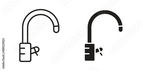 Kitchen tap icons for web developers and designers,