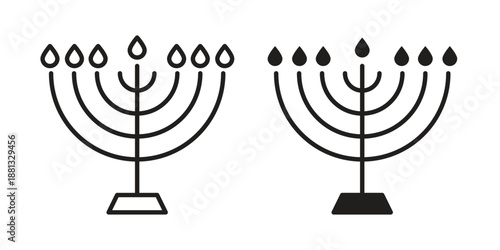 Menorah icons for web developers and designers,