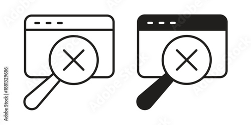 No result icons for web developers and designers,