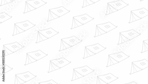 Camping Tent Seamless Pattern Minimal Outdoor Background
