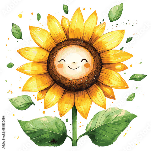 Watercolor Star Wand with Colorful Starbursts a Whimsical Illustration , vector style simple color