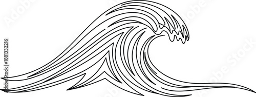 Water day icon set wave symbol ocean conservation