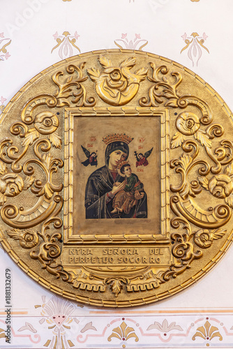 Arte Sacro siglo XVIII Nuestra Señora del Perpetuo Socorro iglesia católica Tequisquiapan, Queretaro, México