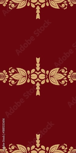 Damask Nature Pattern Background Illustration For Cover, Banner, Notes. Aesthetic Background. Damask Pattern Background. Seamless background.